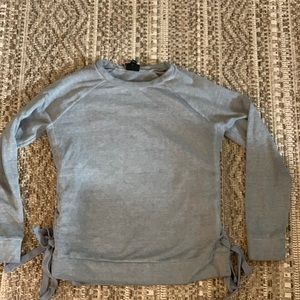 Cute & casual lace up crew neck!